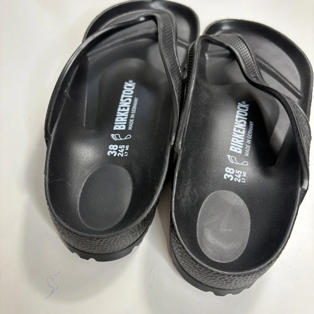Birkenstock Gizeh EVA Black Waterproof Thong Sandals Womens 38 L7 M5